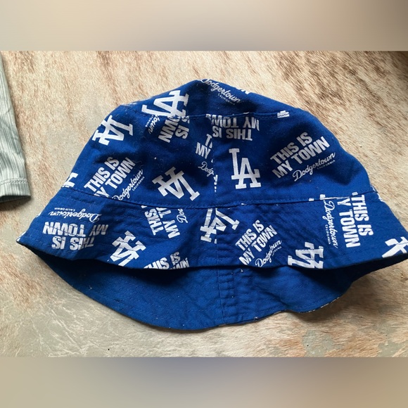VTG Los Angeles Dodgers Promo Hat Men's This is My Town Bucket Hat MLB - Picture 2 of 2